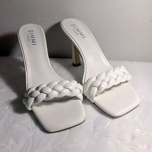 Simmi white high heel sandals size 4
